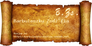 Barbuleszku Zsófia névjegykártya